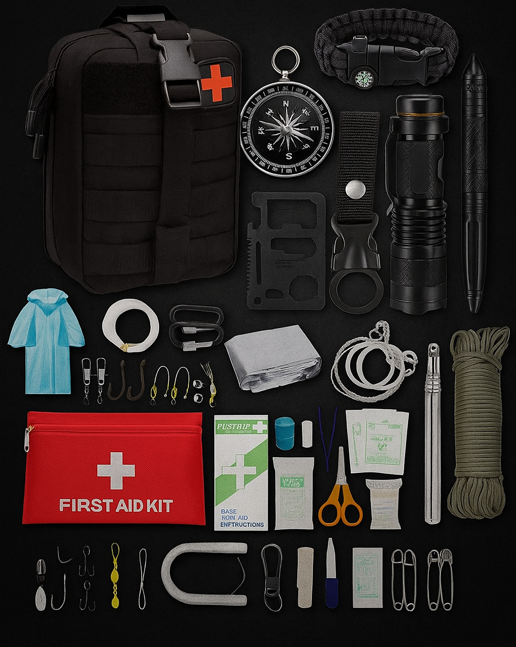 Kit de Supervivencia de Emergencia 25 en 1 – Militar y Completo